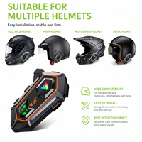 Casque Intercom Moto Sans Fil pour Communications Pilote-Pilote, Musique et Navigation