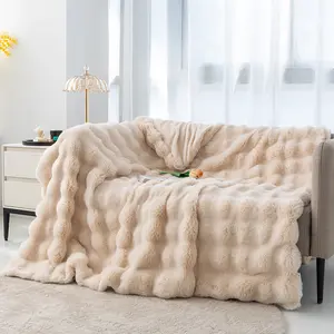 Luxus weiche Falsche Kaninchenfell-Quette für Sofa Stuhl Couch Wohn-Beitwaren