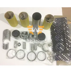 Para KUBOTA V3300, kit de reconstrucción de reacondicionamiento, revestimiento de cilindro, anillo de pistón, cojinetes pequeños principales, kit de juntas de cilindro