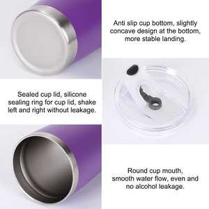 Tasse <span class=keywords><strong>d</strong></span>'<span class=keywords><strong>isolation</strong></span> de voiture en acier inoxydable, conception à double couche pour la <span class=keywords><strong>conduite</strong></span> en plein air. - Product Image 2