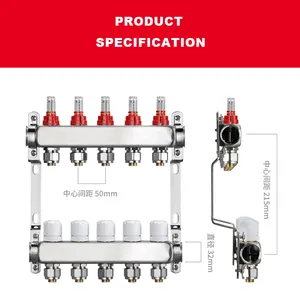 SANIPRO工場直販ステンレス鋼床暖房マニホールドコレクター視覚フローティング値流量計水分離器