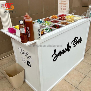 Carrito de Dulces Blanco SMOOTH 2026 con Estantes Acrílicos Desmontables, Mesa para Postres con Ruedas para Bodas y Fiestas al Aire Libre - Product Image 4
