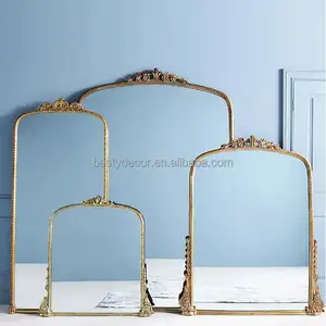 Античное зеркало из бисера и смолы с цветком, очень большое зеркало, деревянная рамка для гостиной, антропологические зеркала
