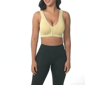 Hollow Mesh Breathable Sports Yoga Underwear Women's Plus Size Non-steel Ring Front Button Bra Thin Section Fashion - Product Image 1