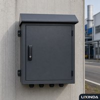 Boîtier de distribution extérieur étanche IP66 en acier, armoire électrique verrouillable avec porte scellée, OEM