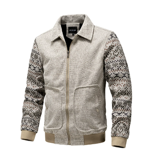 Chaqueta de Hombre de Estilo Casual con Costuras Étnicas, Chaqueta de Manga Larga, Chaqueta Ajustada de Moda para Hombre - Product Image 6