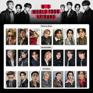 Lot de 7 photocartes porte-bonheur ARIRANG Corée JK J-HOPE SUGA <span class=keywords><strong>RM</strong></span> V JIN JIMIN, double face, film brillant, LOMOCards, cadeau pour les fans - Product Image 1