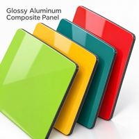 Panneau composite en aluminium brillant 4 mm, taille et couleur personnalisées, panneau ACM pour panneaux d'affichage découpés CNC