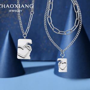 Collares Populares para Parejas, Diseño de Corazón, Joyería de Acero Inoxidable, Regalos de Fabricación de Alta Calidad - Product Image 4