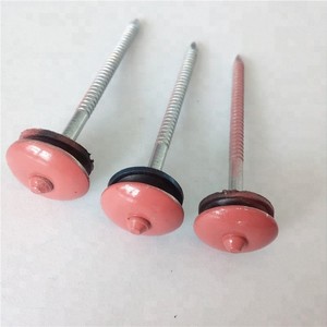 Clavos para techos de material de hierro tipo vástago de giro clavos para techos coloridos con hilo y arandela - Product Image 4