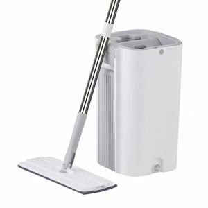 360 Degree Spining Magic Mop/Hand Free Self-cleaning mop bucket/Free hand washing Dry and wet Superfine fiber Flat mop