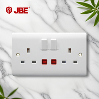 Prise simple avec interrupteur, norme britannique 13A, avec interrupteur blanc rétro en bakélite, installation facile, 250V, pour la maison et le bureau