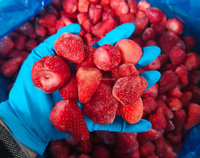IQF Diepvries Hele Aardbeien HALAL Gecertificeerd 15-25mm Rode Bessen Bulk Diepvries Fruit voor Smoothies & Bakkerij