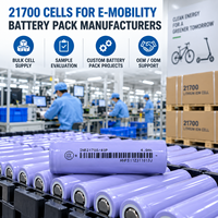 Batterie EV INR21700 40P 4000mAh à courant élevé pour vélo électrique, cellule de batterie 21700 pour vélo électrique, OEM ODM