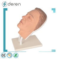 Tête de mannequin en silicone Deren DRFY, modèle d'entraînement à l'injection faciale masculine pour la pratique médicale esthétique