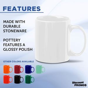 Custom 11 Oz Eco-Friendly Traditional C-Handle Promotional Ceramic <b>Mug</b> with Sublimation Printing for Coffee Marketing Gifts - Product Image 4