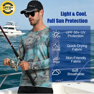 Camiseta de Pesca de Manga Larga con Protección Solar UPF 50+, Secado Rápido, Anti-UV, Antibacteriana, para Actividades al Aire Libre, Tallas Grandes, con Estampado por Sublimación Personalizado - Product Image 2