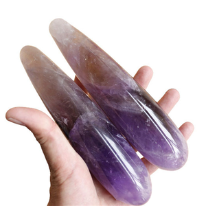 Varita de Masaje Yoni de Cristal de Amatista Natural Grande para Mujeres, Hecha a Mano, Pulida, Juguete Sexual para Ejercicios de Kegel - Product Image 3