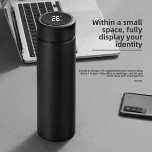 Termo de Acero Inoxidable 316L para Hombre/Mujer, Diseño Recto Portátil, Pantalla de Temperatura, Personalizable, 12-24 Horas de Aislamiento Térmico - Product Image 3