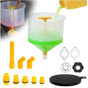 Kit d'entonnoirs pour liquide de refroidissement, ensemble de 15 pièces avec adaptateurs pour le changement de liquide de radiateur - Product Image 1