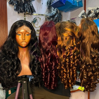 Perruque de cheveux vietnamiens naturels bouclés et volumineux, perruque frontale en dentelle HD transparente 13x6, double densité, 100% cheveux humains vierges non traités