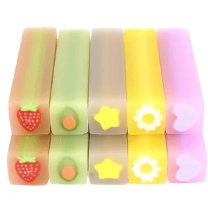 High Quality Cute Kawaii Pretty Pencil Eraser Creative Custom Fancy Fruit Eraser Can Cut As Erasers For Kids