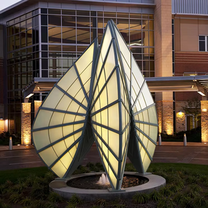 Senzhao Custom metal light sculpture Abstract shell stainless steel Outdoor decorative sculpture Stainless steel art piece - Product Image 1