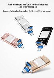 แฟลชไดรฟ์ขนาด16GB <span class=keywords><strong>32GB</strong></span> 64GB แฟลชไดรฟ์ OTG USB 3 in 1 3.0 USB - Product Image 6