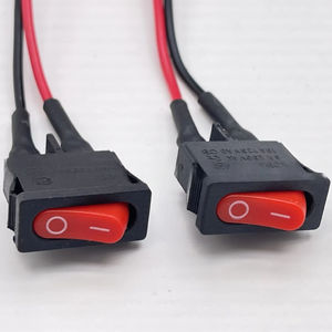 Accessoires pour motos, interrupteur pour moto/vélo électrique, interrupteur plat à deux broches avec fils, interrupteur d'alimentation pour phare LED - Product Image 1