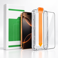 Protection d'écran en verre trempé HD 9H incassable, alignement automatique, anti-poussière, pour iPhone 17, 16, 15, 14, 13, 12 Pro Max – Vente chaude usine