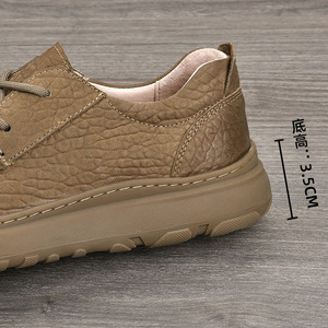 Zapatos Casuales de Cuero Genuino para Hombre, con Punta Redonda, Cordones, Transpirables, Suela de EVA, para Todas las Temporadas, Estilo Náutico - Product Image 1
