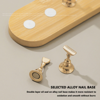 Support de pratique d'ongle en bois fait main support de pointe d'ongle magnétique ensemble pour présentoir à pression pour fournitures d'art d'ongle