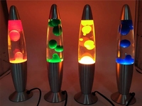 Lampe led en forme de fusée, avec base en aluminium, finition en lave, couleur personnalisée, 13 pouces, nouveauté