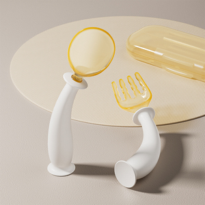 Ensemble cuillère et fourchette en silicone pour bébé ZIZA OEM/ODM personnalisable, fabriqué en Chine, <span class=keywords><strong>couverts</strong></span> pour enfants avec logo personnalisé - Product Image 2