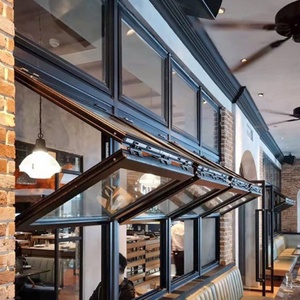 NFRC Diseño moderno Ventana plegable de aluminio con vidrio templado de doble acristalamiento para cocina Ventanas plegables de aluminio para hogares - Product Image 5