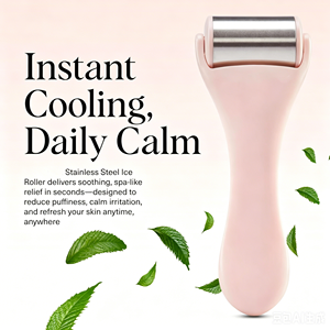 Rouleau de massage facial en acier inoxydable personnalisé avec logo pour rafraîchir la peau, réduire les gonflements, les maux de tête et soulager les irritations - Product Image 2