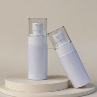 Contenant cosmétique avec pompe sans air rechargeable, finition givrée, pour brume faciale, parfum, crème pour les yeux, eau, shampoing, impression de logo personnalisée