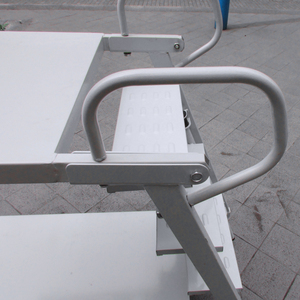 वैश्विक मध्यम शुल्क डबल-लेयर मोबाइल क्लाइम्बिंग वाहन स्टील लॉजिस्टिक्स ट्रॉली शेल्फ के साथ चल पिकअप सीढ़ी - Product Image 6