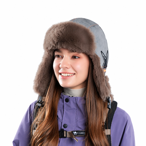 Chapeau Lei Feng classique unisexe en daim doublé polaire, épais et élégant, idéal pour l'équitation, le <span class=keywords><strong>ski</strong></span> et les activités de plein air, garde au chaud - Product Image 5