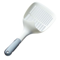 Pelle à litière pour chat à long manche creux, grande, antidérapante, en plastique, avec trou de suspension pour le nettoyage de la litière