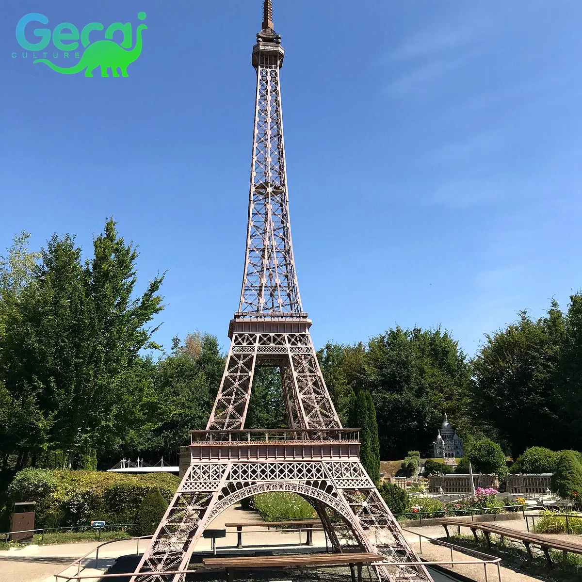 Gecai thu nhỏ cảnh quan công viên điêu khắc Mô hình tháp Eiffel