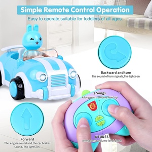 My First Mini RC Cars for Kids Cartoon Remote Control Car Toy with Light & Music Toddler Doll Car Cabriolet - Product Image 4