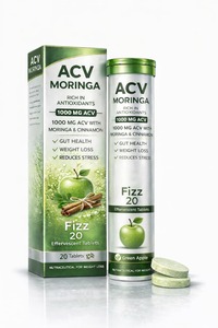Comprimés effervescents de vinaigre de cidre de pomme OEM 1000mg avec Moringa et cannelle pour la santé intestinale et le soutien du métabolisme, saveur pomme verte - Product Image 4