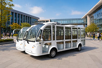 Autobús Turístico Eléctrico Ecológico de Lujo para 14 Pasajeros, Vehículo de Transporte para Recorridos Turísticos Urbanos Modernos