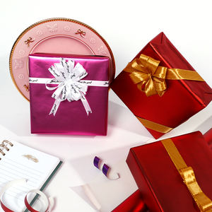 Alta calidad al por mayor 80g Día de San Valentín papel tisú metálico 43*300cm regalo lujo embalaje personalizado rollo de papel de regalo - Product Image 5