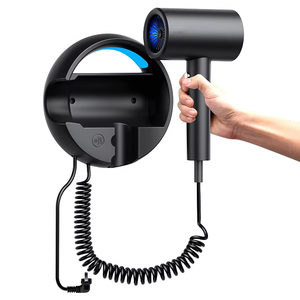 नए नीले प्रकाश होटल हेयर ड्रायर दीवार-माउंट और बालों की देखभाल के लिए बाथरूम के लिए ड्रिल-मुक्त - Product Image 2