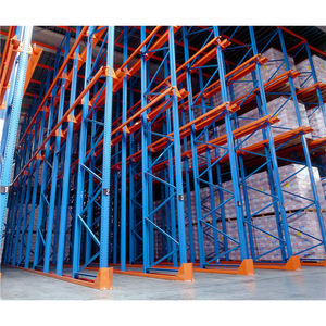 מערכת מדפים בצפיפות גבוהה, מדפי אחסון תעשייתיים למחסנים עבור משטחים כבדים, מדפי פלדה חוסכי מקום - Product Image 5