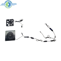 Kipas Kontrol Kecepatan Cerdas dengan Pengontrol Suhu 120mm CFM Tinggi USB 5V hingga 12V Kipas Pendingin Ventilasi Termostat Kabinet