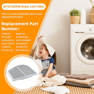 Filtre à peluches pour sèche-linge Whirlpool W10120998, pièce de rechange en maille plastique pour usage domestique - Product Image 1