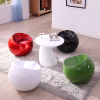 Ensembles de chaises en forme de pomme en fibre de verre Tabouret moderne en forme de fruit pour changer les chaussures